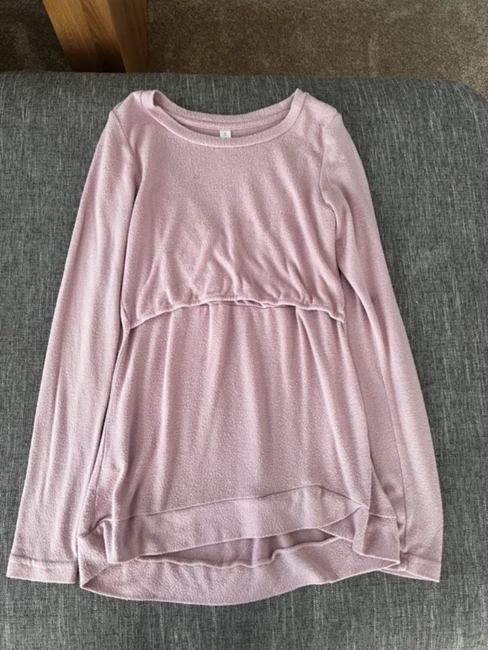 Latched Mama Pink Layered Nursing Top Long Sleeve XS